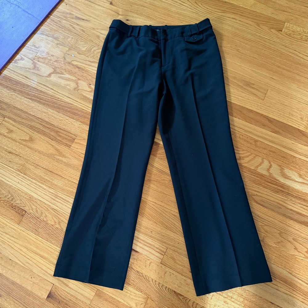 Harve Benard Dress Pants 14 Black Straight Leg Stretch Workwear Trousers